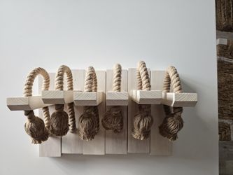 Retro Wood And Rope Wall Sconce Light 