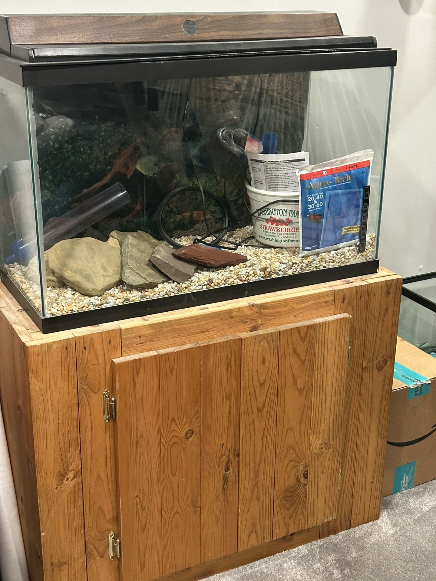 30 Gallon High fish tank with home made stand