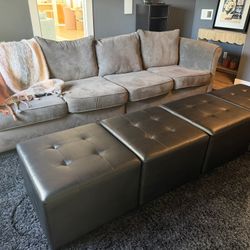 12 Foot Sofa With Rug And Foot Rests