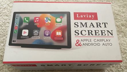 Laviay Wireless Apple CarPlay & Android Auto Touchscreen – Portable Car Stereo Display w/ Backup Camera & Reverse Camera Kit – BRAND NEW
