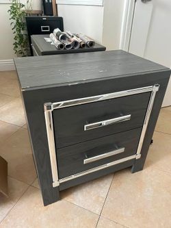 Blue-grey nightstands (set of 2)