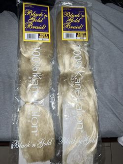 Blonde synthetic hair for braiding 