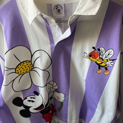 Disney Mickey & Co Flower Bumblebee Striped Shirt 
