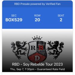 Rebelde tickets Chicago Thursday Sept 7th