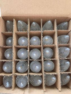 Box of 25 C7 LED warm white light bulbs