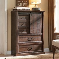 Farmhouse 5 Drawers Dresser for Bedroom