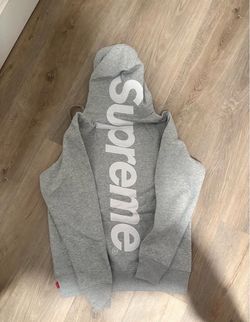 Supreme Grey Hoodie with Large Back Logo