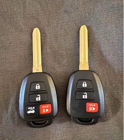 Toyota keys llaves y controles camry Corolla rav4 highlander Tacoma