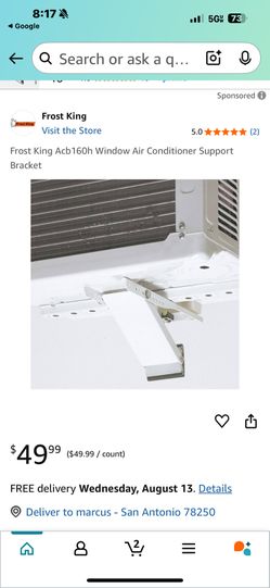 Air conditioner, window mount bra