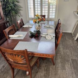 Dining table and china cabinet set
