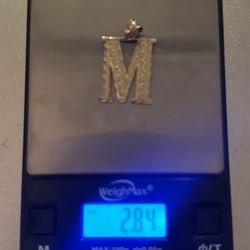 10k Solid Gold Letter M