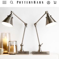 Pair Of Pottery Barn Architects Desk Lamps