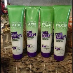 Set of 4 garnier fructis curl sculpt conditioning cream gel•5.1oz•all for $10