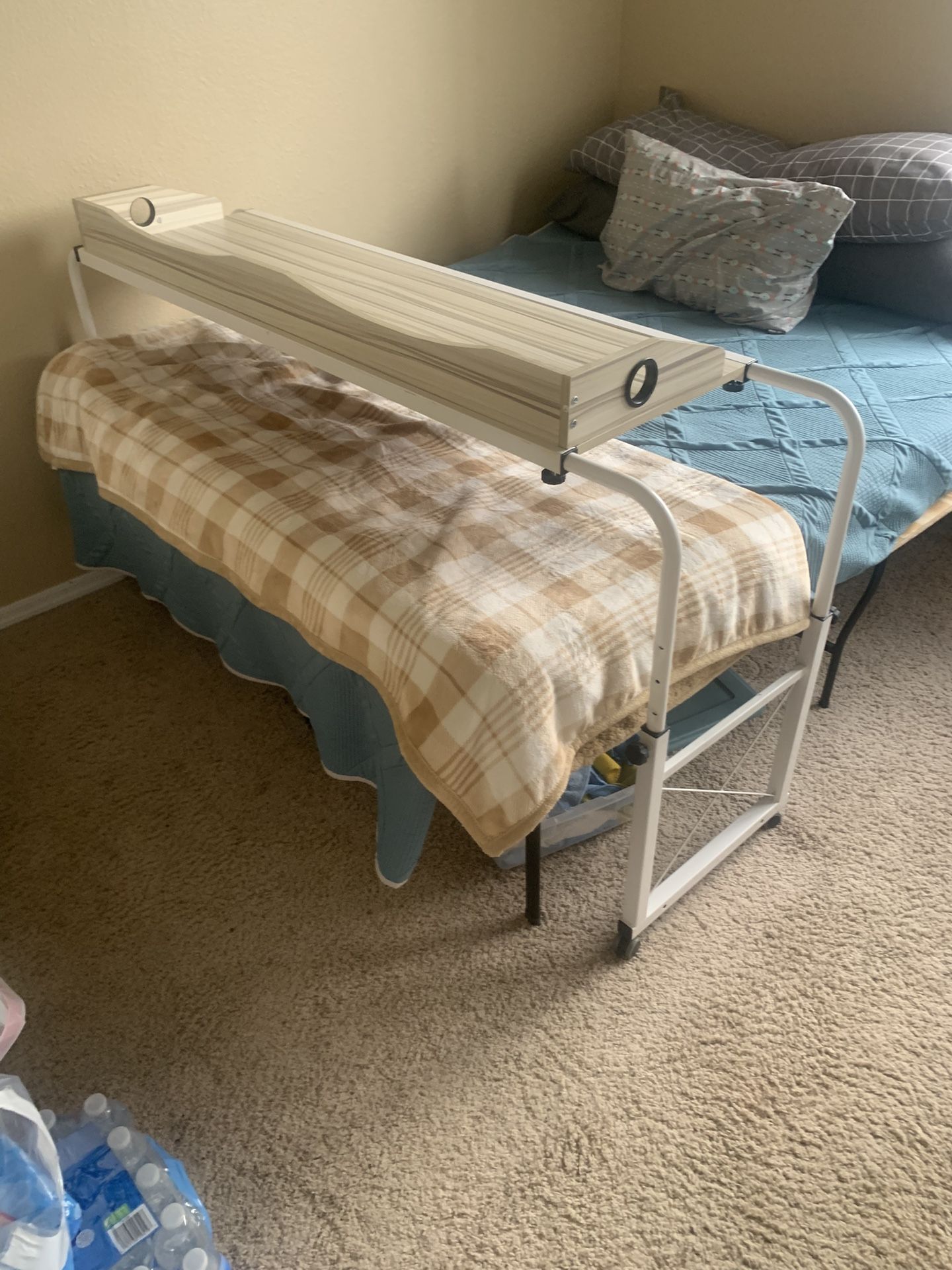 Over Bed Desk - Adjustable For Full To Long Sized Bed Use 