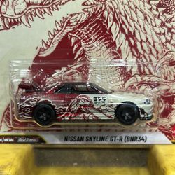 HOT WHEELS PREMIUM GODZILLA NISSAN SKYLINE 