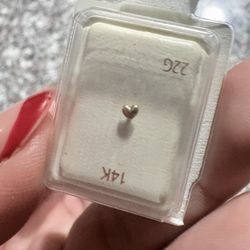 14k Heart Nose Ring