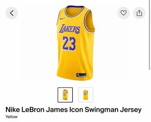 NEW! Nike LeBron James LA Lakers Icon Swingman Jersey - Small