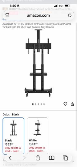 Heavy duty rolling TV mount