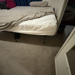 Queen mattress and metal frame