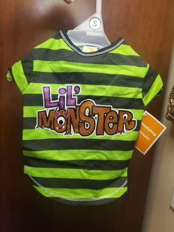A new simply dog little monster Halloween T-shirt dog
