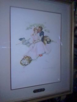 Norman Rockwell Painting Framed