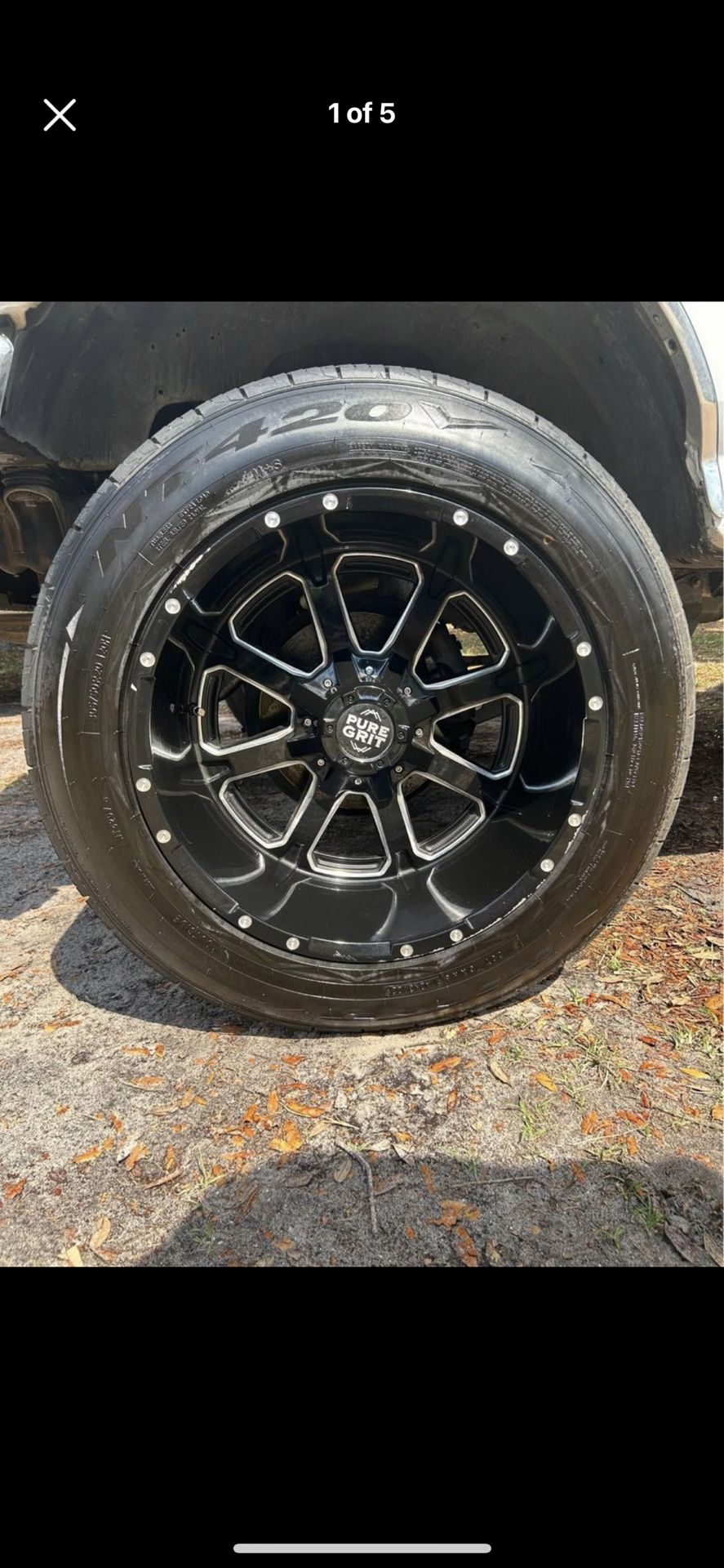 20x12 pure grit rims and nitto 420v tires
