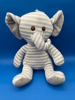 Goffa gray & white striped elephant