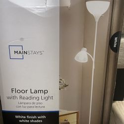 White Floor Lamp with Reading Light