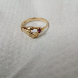 Vintage Gold 14k Ruby Ring Real 