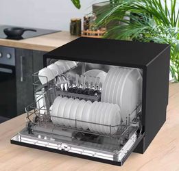MUELLER 21 in. Professional Digital Portable Countertop Dishwasher with 6 Place Settings in Black