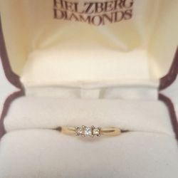 3 Stone 14k Gold Ring
