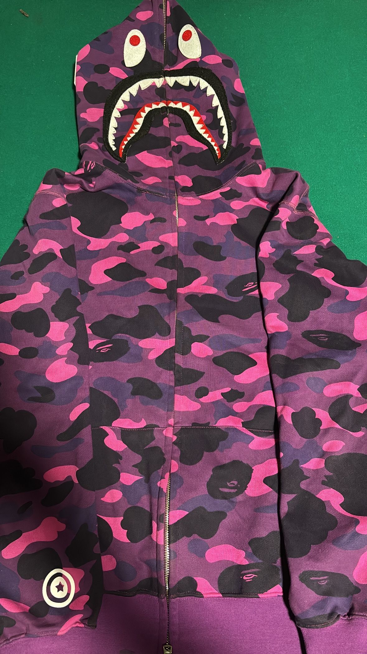 purple bape hoodie