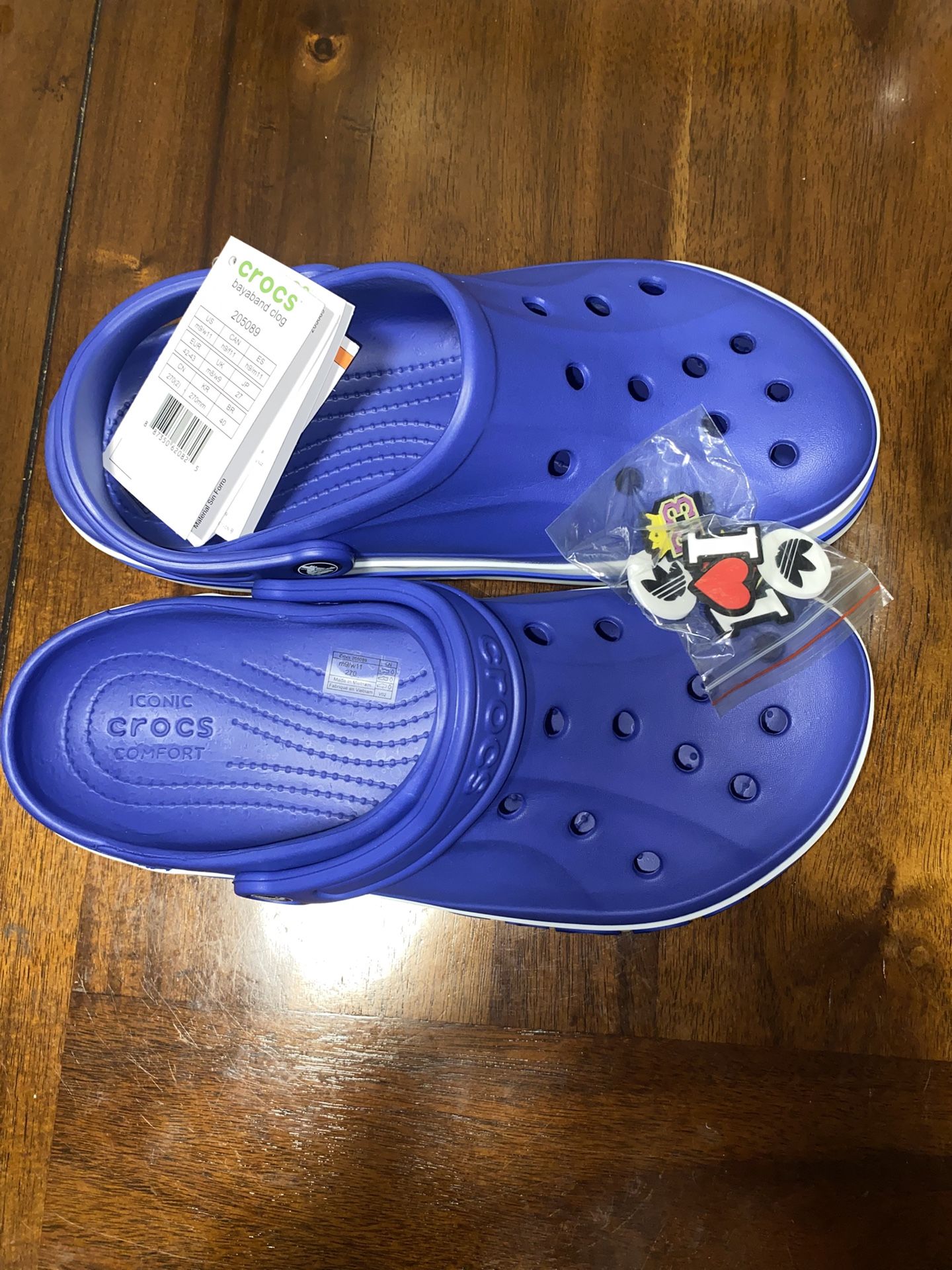 Bayaband Clogs Crocs Size M9/W11 Blue
