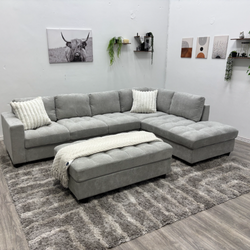 Grey Sectional Couch NEW - Free Delivery