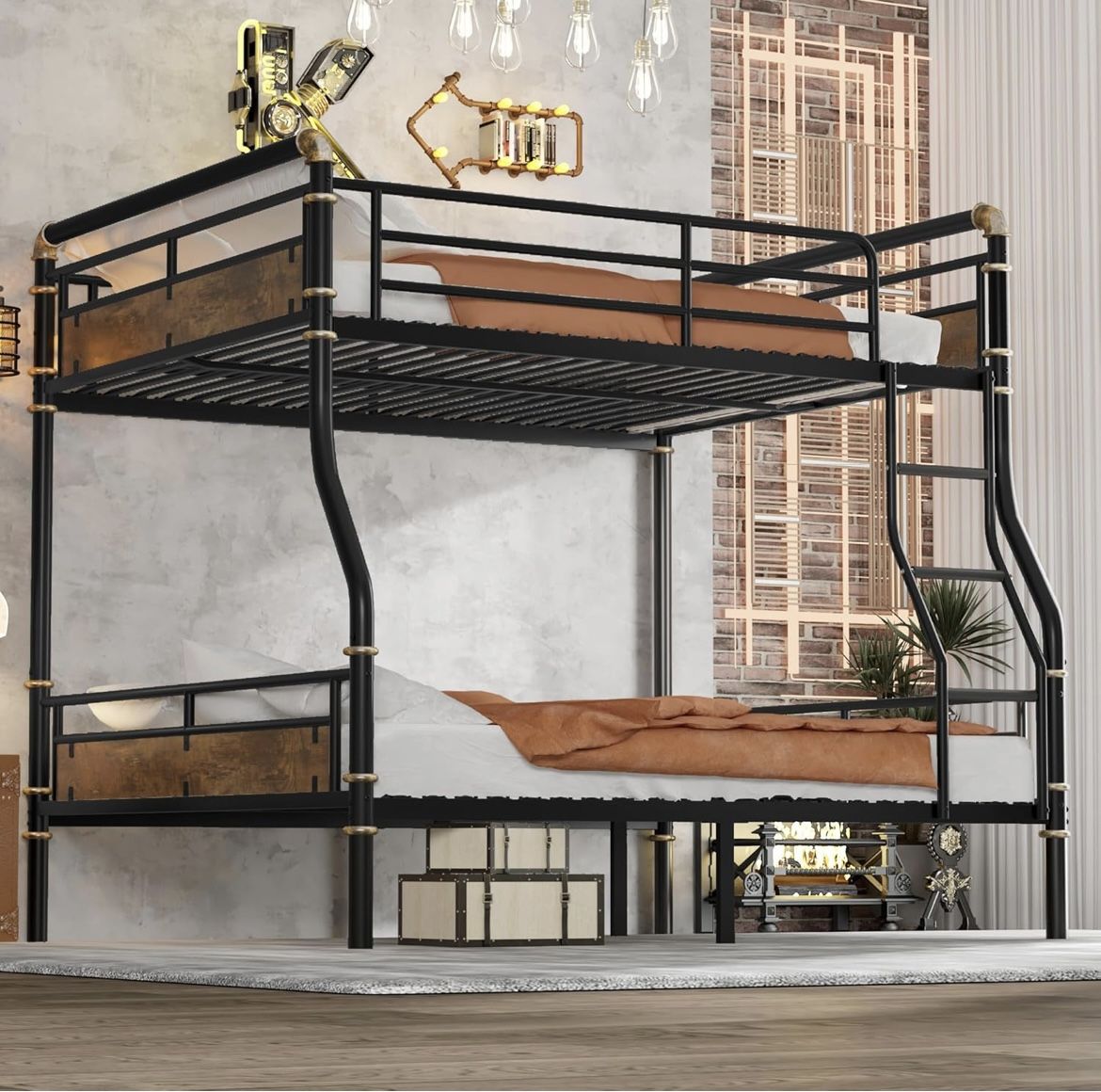 Beautiful Queen/full Bunk Bed