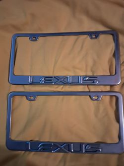 2 Lexus stainless steel license plate holders.