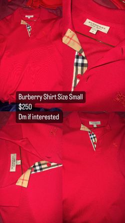 Men’s Red Burberry Shirt Size (Small)