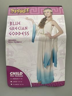 Blue Grecian Goddess Child Costume