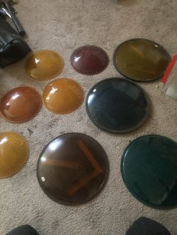 Vintage Traffic Signal Glass