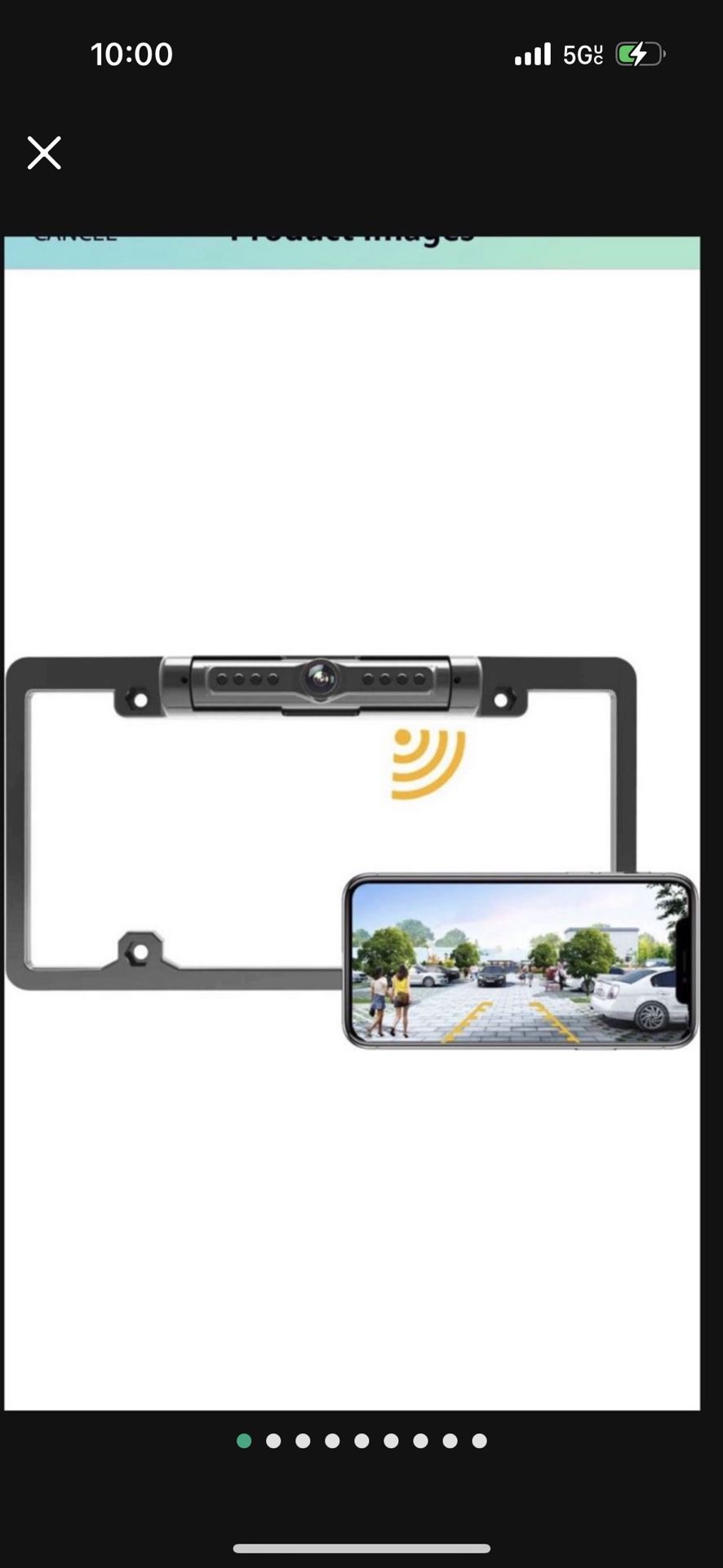 License Plate Wireless Backup Camera, WiFi Rear View Camera, LASTBUS 170° View Angle Universal IP69 Waterproof Car License Plate Frame Camera for Car
