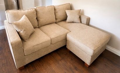 Couch With Reversable Chaise 74” Excellent Condition $550 OBO