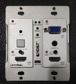 Leviton Autoswitching HDBaseT Extender Wallplate HDMI VGA 41920-HRC