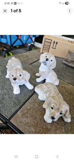 Set Of 3 DNC  Porcelain Puppies