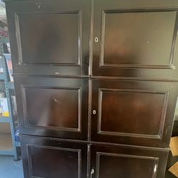 Dark Wood TV Armoire 