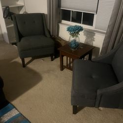 2 Occasional Chairs  Gray