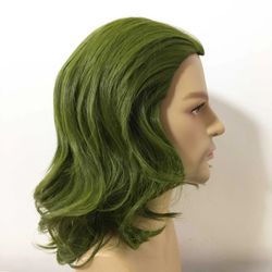 cosplay wig olive green new