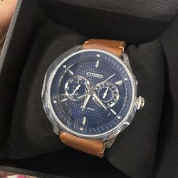 Citizen Men's Eco-Drive Leather Watch BU4020-01L
