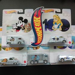 Hot Wheels Premium Disney 100th Anniversary Mickey Alice And Wonderland Lion King Toy Story Finding Nemo