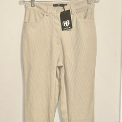 Beige Bell Bottom Pants NEW