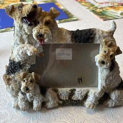 Wire hair fox terrier family photo frame